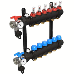 [01CL03212] Collettore 12+12 DN25 per radiante